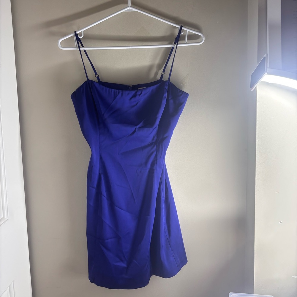 Sunday Best Satin Royal Blue Dress